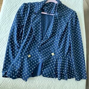 Polka Dot Double-Breasted Women's Blazer